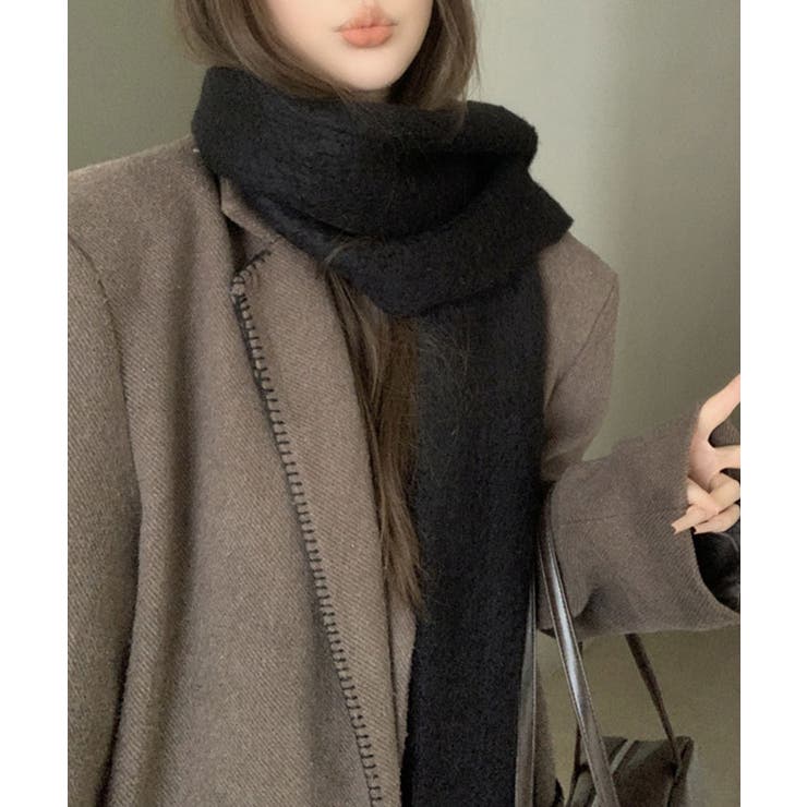 モヘアライクフリンジマフラー マフラー フリンジ[品番：IK000008267