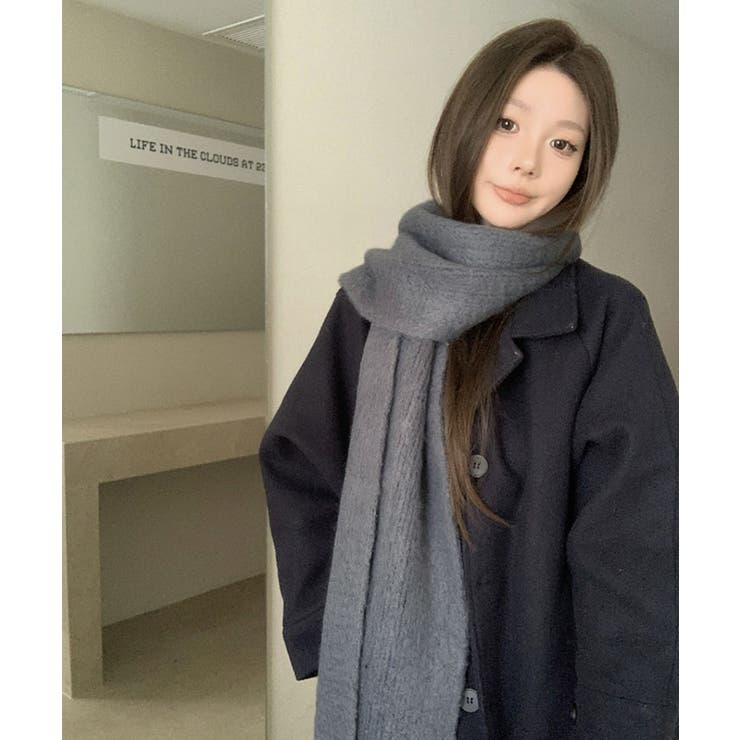 モヘアライクフリンジマフラー マフラー フリンジ[品番：IK000008267