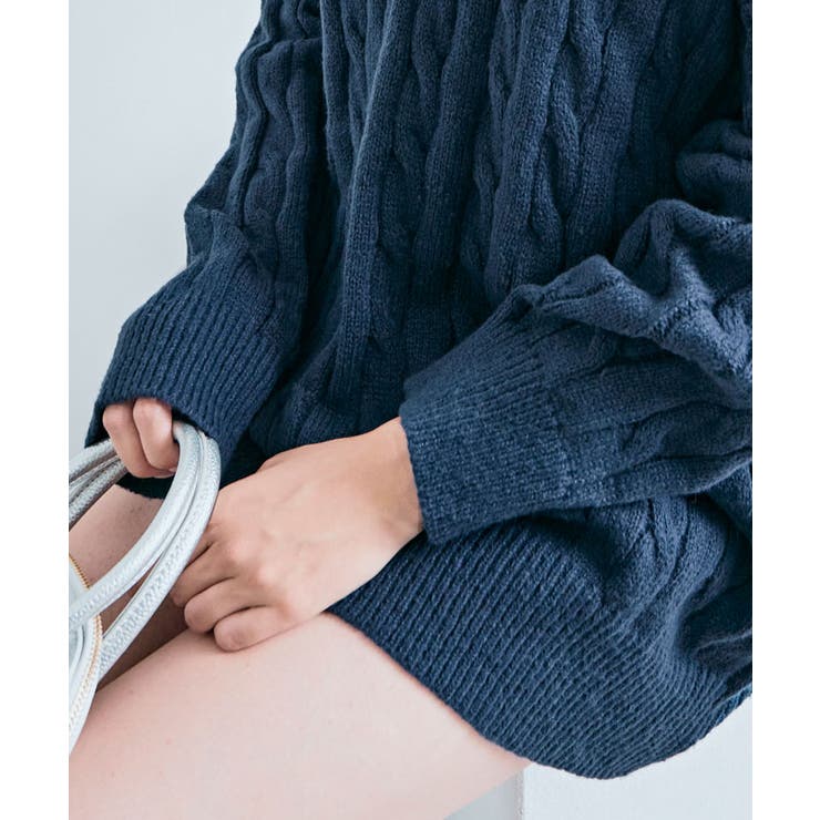 Vネックオーバーサイズニット トップス Vネック | kirakiraShop  | 詳細画像27 