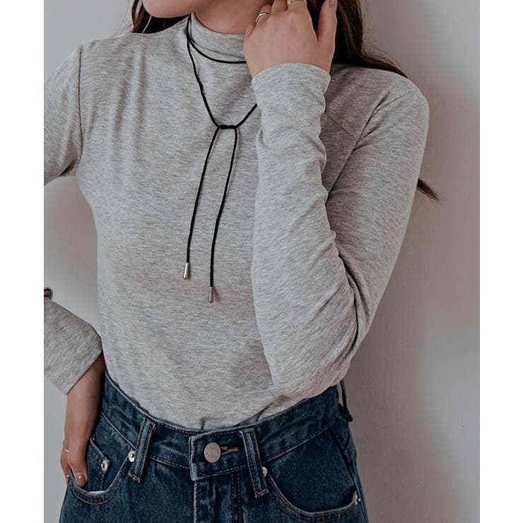 モクグレー | 裏起毛ハーフネックトップス トップス ハーフネック | kirakiraShop 