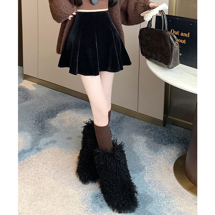 インパン付きミニフレアベロアスカート ボトムス ミニスカート | kirakiraShop  | 詳細画像12