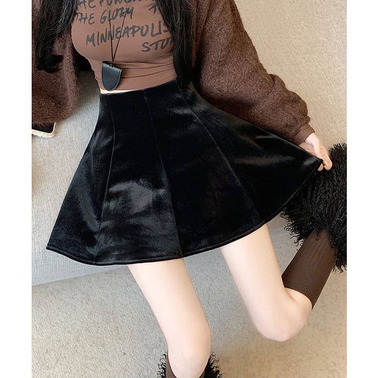 インパン付きミニフレアベロアスカート ボトムス ミニスカート | kirakiraShop  | 詳細画像13