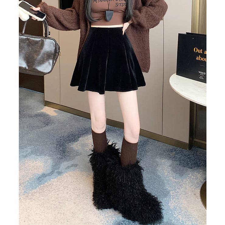 インパン付きミニフレアベロアスカート ボトムス ミニスカート | kirakiraShop  | 詳細画像14