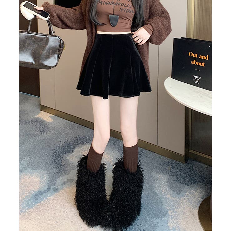 インパン付きミニフレアベロアスカート ボトムス ミニスカート | kirakiraShop  | 詳細画像5