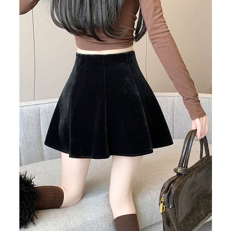 インパン付きミニフレアベロアスカート ボトムス ミニスカート | kirakiraShop  | 詳細画像7