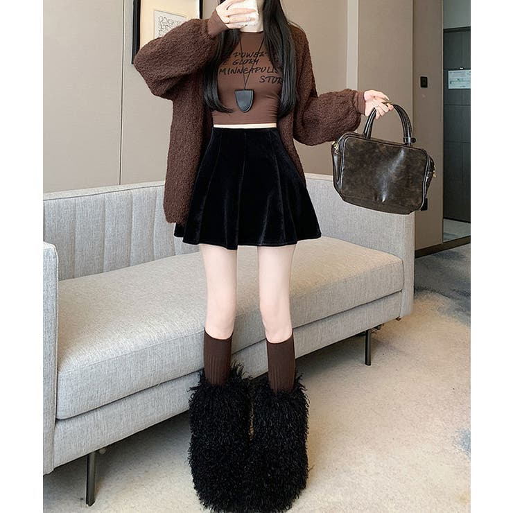 インパン付きミニフレアベロアスカート ボトムス ミニスカート | kirakiraShop  | 詳細画像9