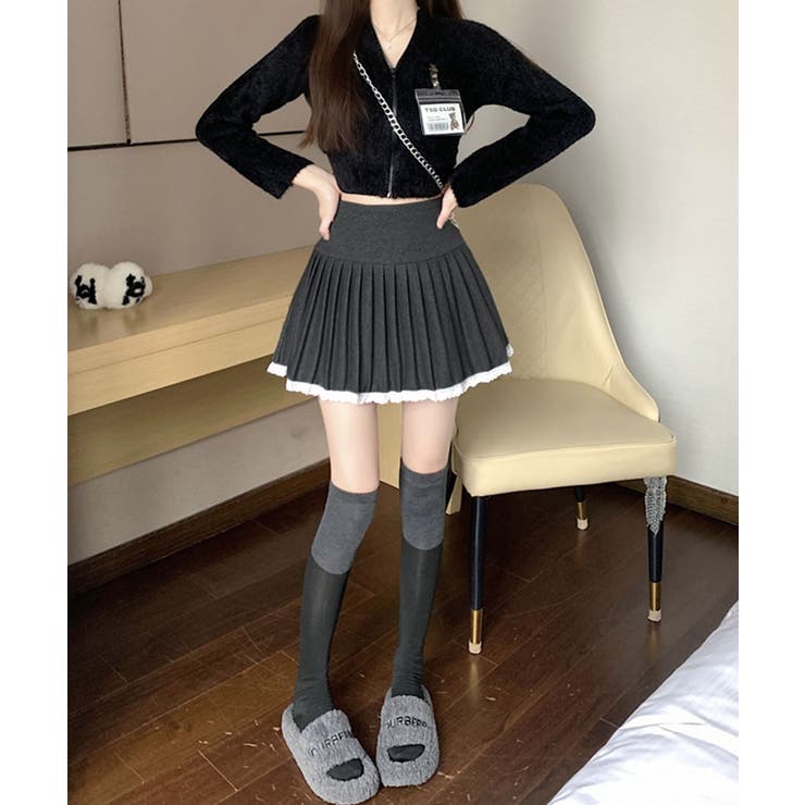 レースパイピングミニプリーツスカート ボトムス ミニスカート | kirakiraShop  | 詳細画像15