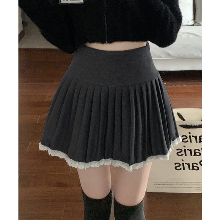 レースパイピングミニプリーツスカート ボトムス ミニスカート | kirakiraShop  | 詳細画像19