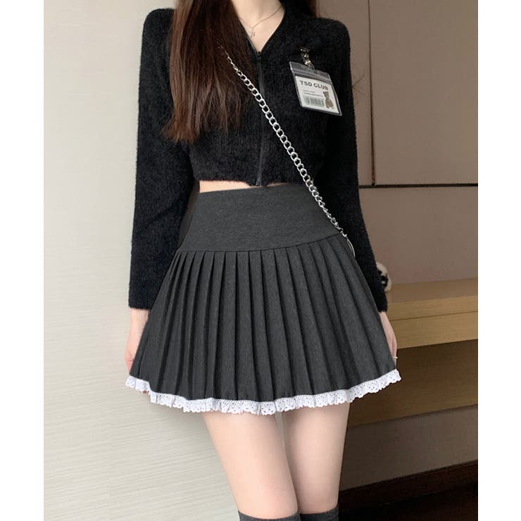 レースパイピングミニプリーツスカート ボトムス ミニスカート | kirakiraShop  | 詳細画像20
