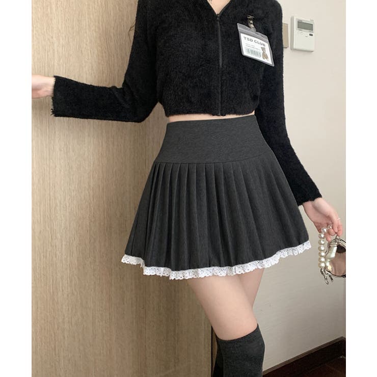 レースパイピングミニプリーツスカート ボトムス ミニスカート | kirakiraShop  | 詳細画像22