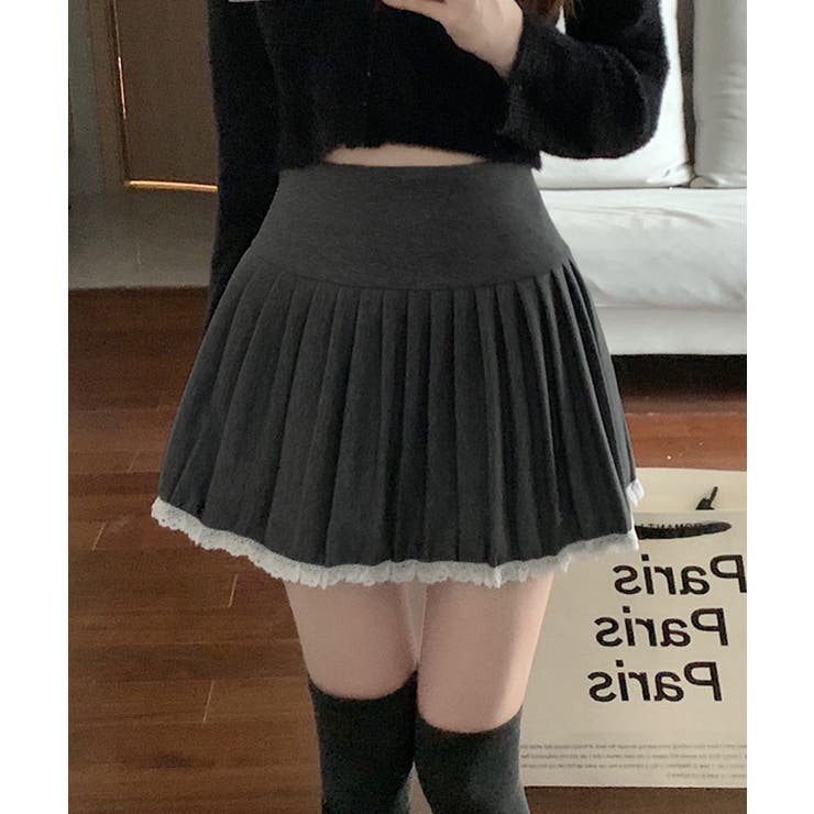 レースパイピングミニプリーツスカート ボトムス ミニスカート | kirakiraShop  | 詳細画像23