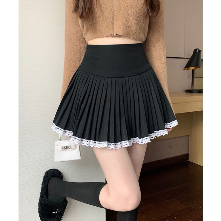 レースパイピングミニプリーツスカート ボトムス ミニスカート | kirakiraShop  | 詳細画像8