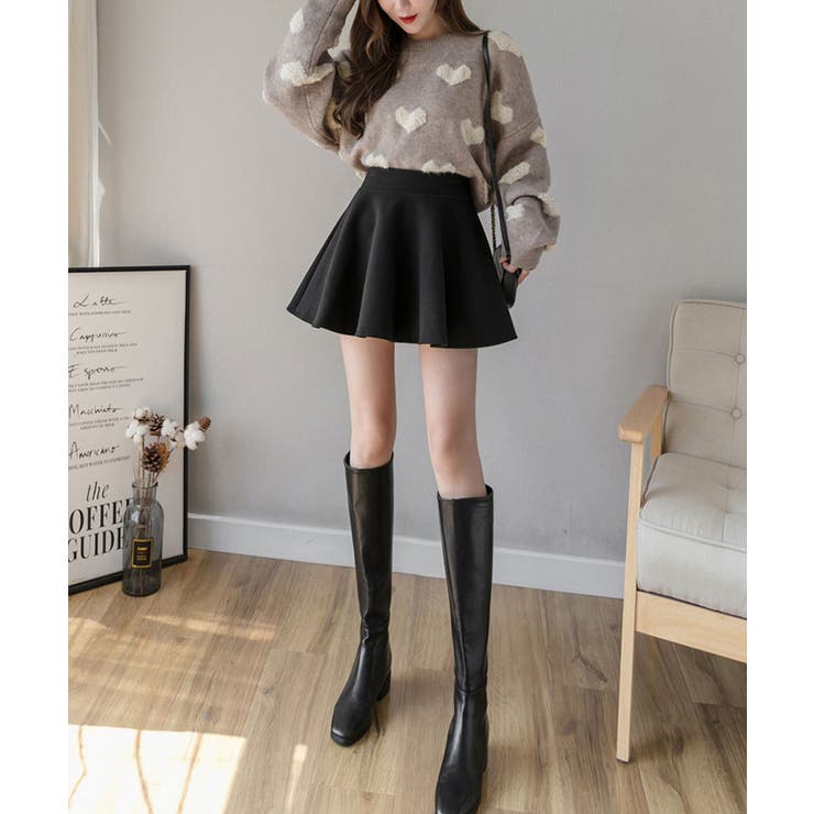 ウールライクフレアミニスカート ボトムス ミニスカート | kirakiraShop  | 詳細画像2