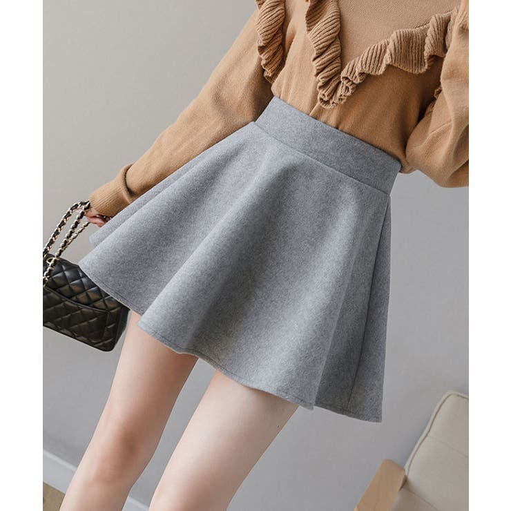 ウールライクフレアミニスカート ボトムス ミニスカート | kirakiraShop  | 詳細画像11