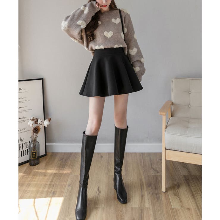 ウールライクフレアミニスカート ボトムス ミニスカート | kirakiraShop  | 詳細画像4