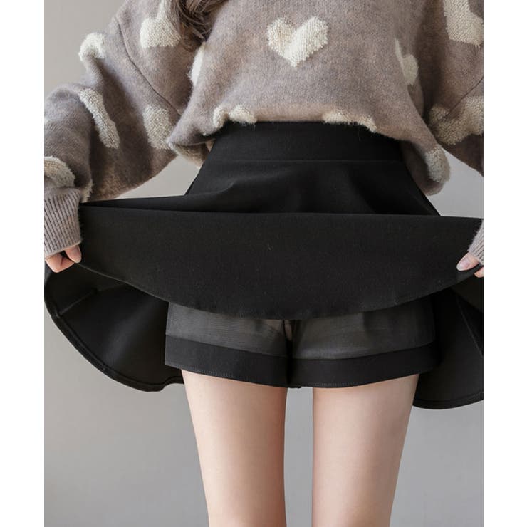 ウールライクフレアミニスカート ボトムス ミニスカート | kirakiraShop  | 詳細画像7