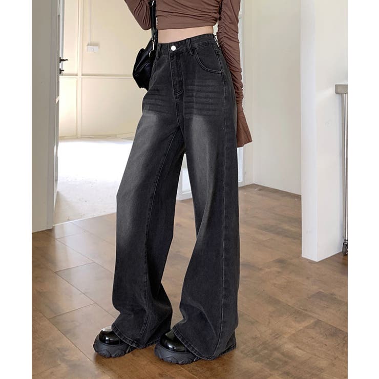 裏起毛ヴィンテージウォッシュデニムパンツ デニムパンツ ジーパン | kirakiraShop  | 詳細画像5 