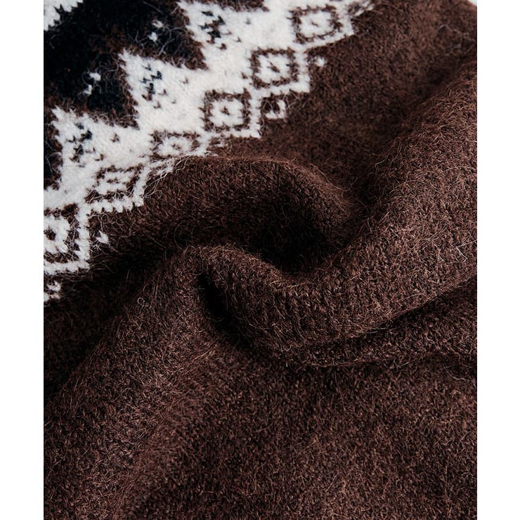 ノルディック柄シャギーカーディガン トップス カーディガン | kirakiraShop  | 詳細画像18 