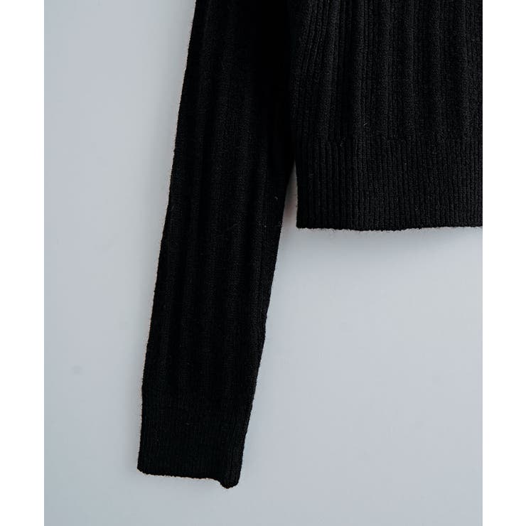 ビッグカラーレースリブトップス トップス カーディガン | kirakiraShop  | 詳細画像9 