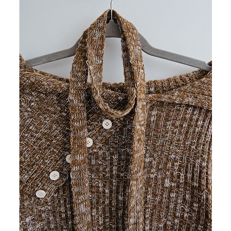 ミックスカラーワンショルダーニット トップス ニット | kirakiraShop  | 詳細画像10 