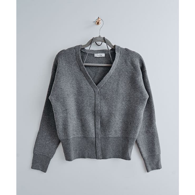 オフショルダー深Vネッククロップドニット トップス ニット | kirakiraShop  | 詳細画像29 