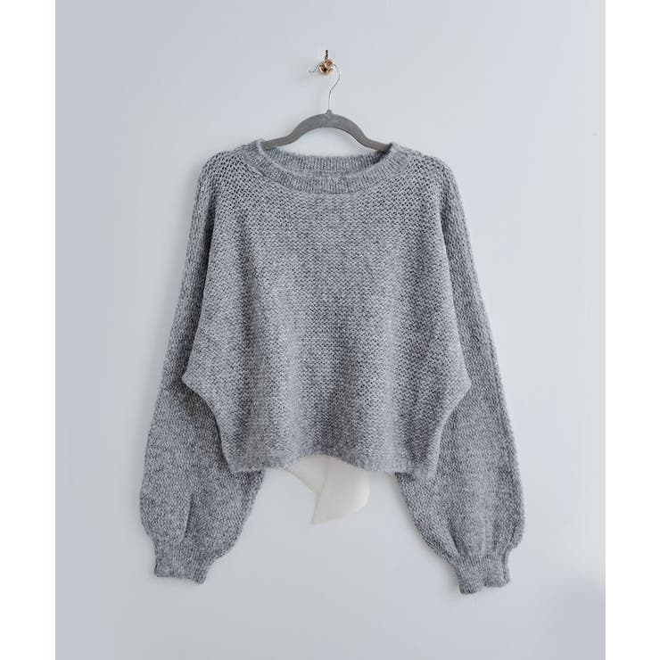 バックリボンデザインシャギーニット トップス ニット | kirakiraShop  | 詳細画像16 