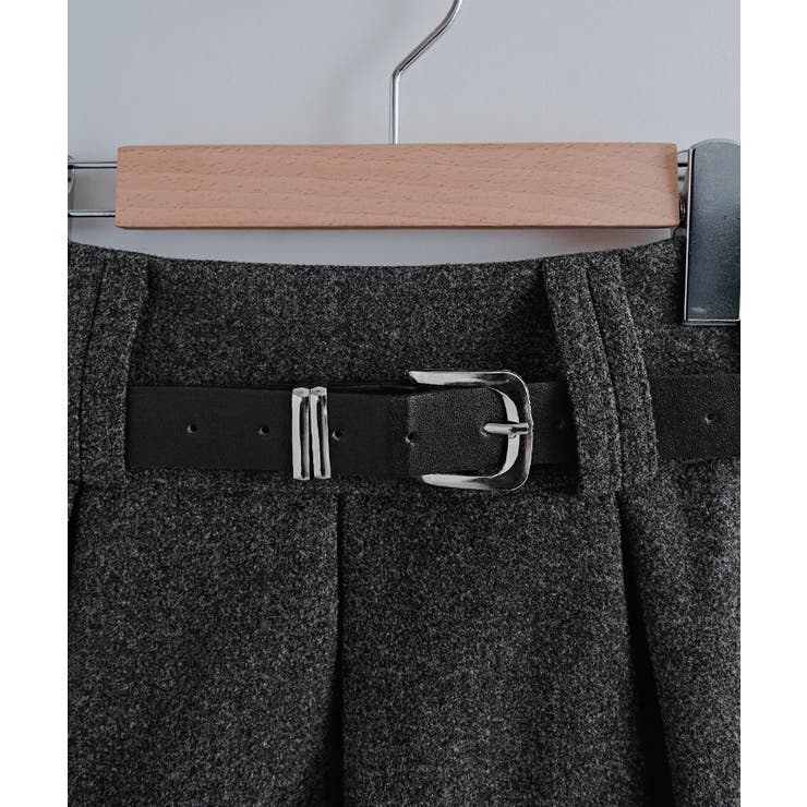 ウールタッチベルト付きプリーツミニスカート ボトムス スカート | kirakiraShop  | 詳細画像12 