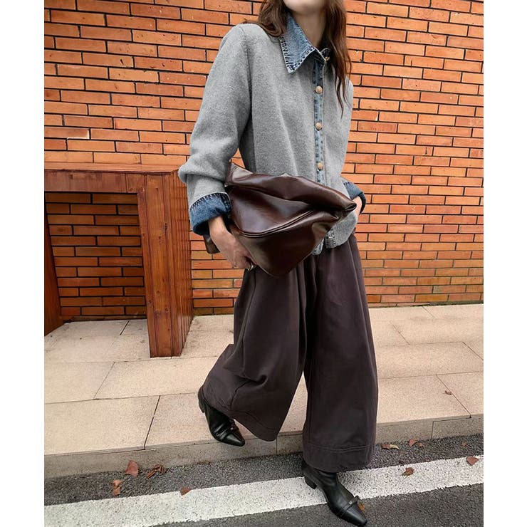 デニムドッキングカーディガン トップス ニット | kirakiraShop  | 詳細画像3 