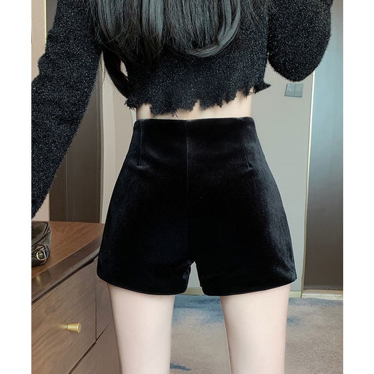ベロアタッチハイウエストショートパンツ パンツ ショートパンツ | kirakiraShop  | 詳細画像6 