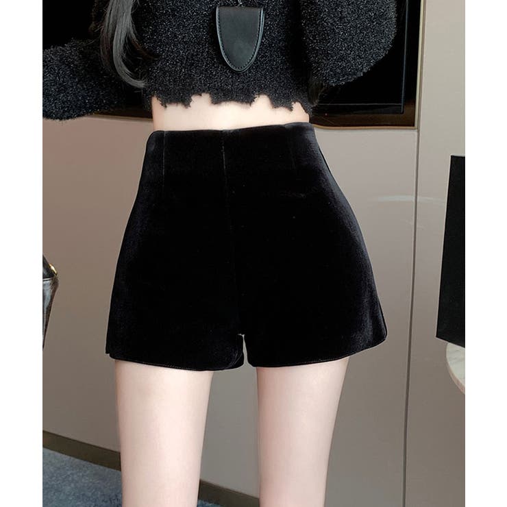 ベロアタッチハイウエストショートパンツ パンツ ショートパンツ | kirakiraShop  | 詳細画像13 