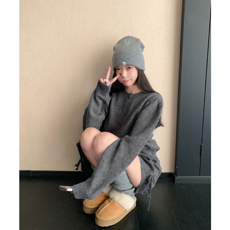 クルーネックニットカーディガンセットアップ シンプルだけど今っぽい。 デイリーに… | kirakiraShop  | 詳細画像9 