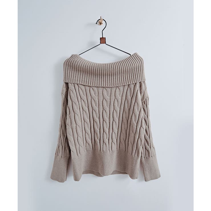 オフショルダーケーブルニットトップス トップス ニット | kirakiraShop  | 詳細画像30 