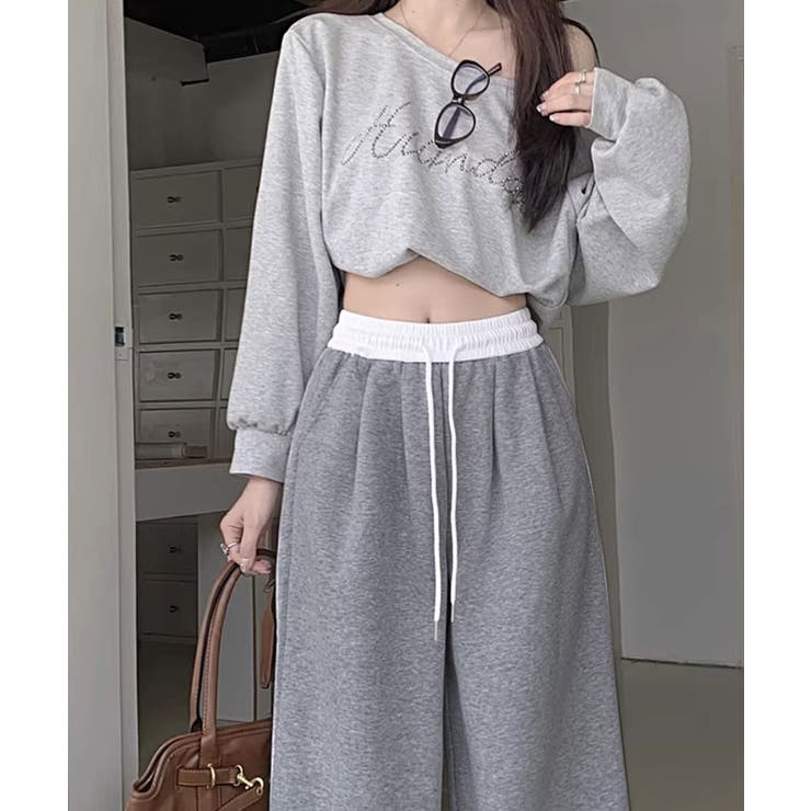 配色ウエスト ワイドイージーパンツ ボトムス | kirakiraShop  | 詳細画像10 