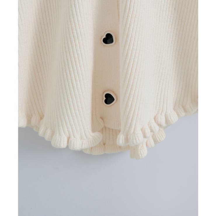 リボン付きVネックリブニットカーディガン トップス ニット | kirakiraShop  | 詳細画像37 