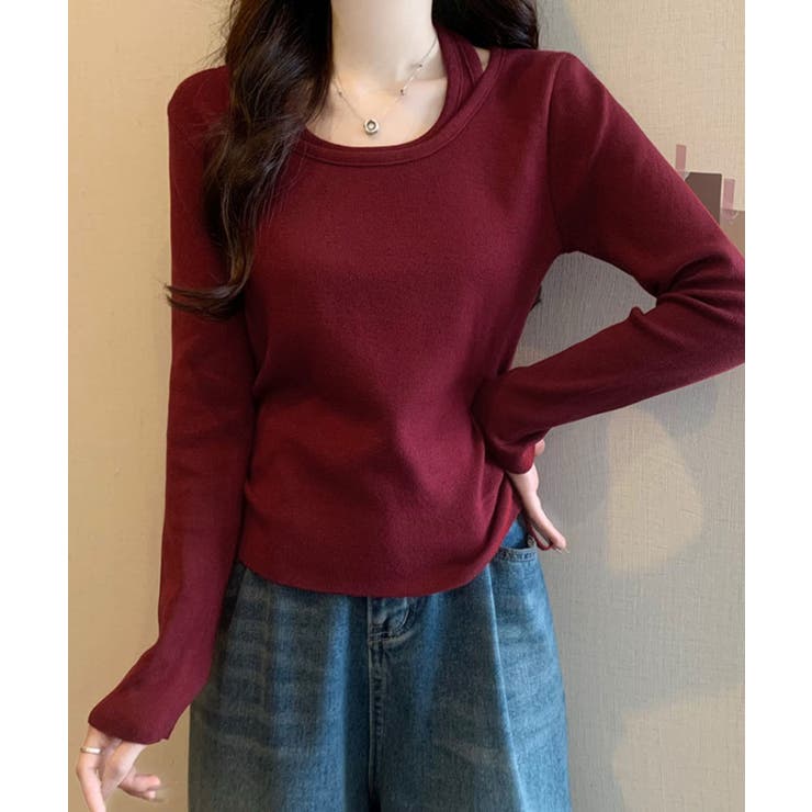 レイヤードサイドドローニットトップス トップス ニット | kirakiraShop  | 詳細画像27 