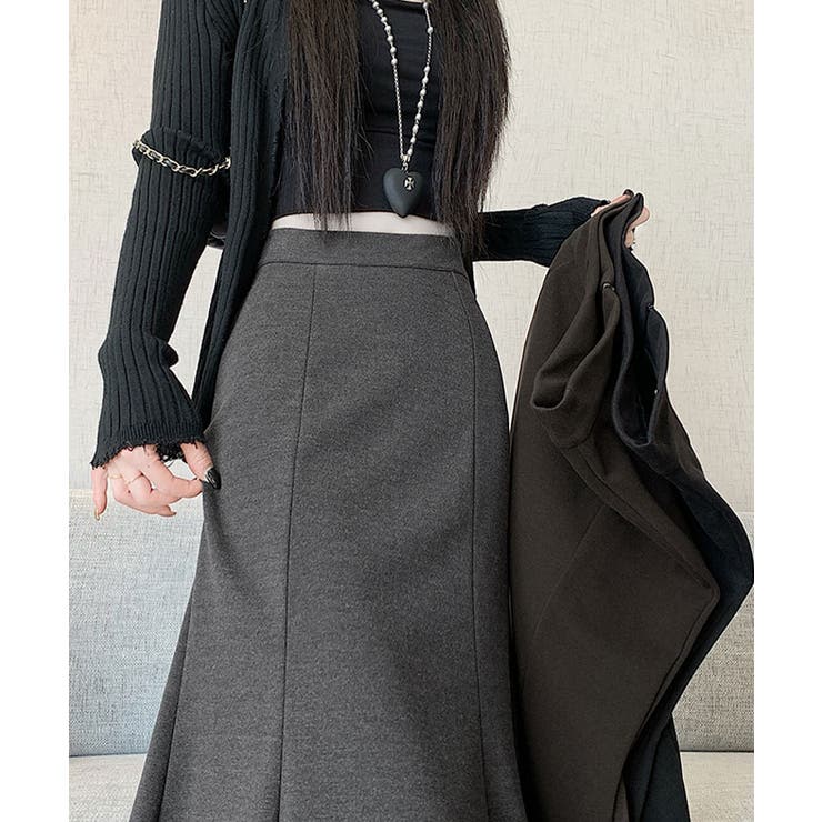 メルトン風フレアロングスカート ボトムス スカート | kirakiraShop  | 詳細画像12 