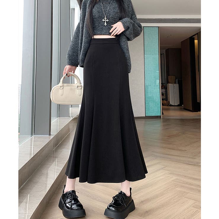 メルトン風フレアロングスカート ボトムス スカート | kirakiraShop  | 詳細画像7 