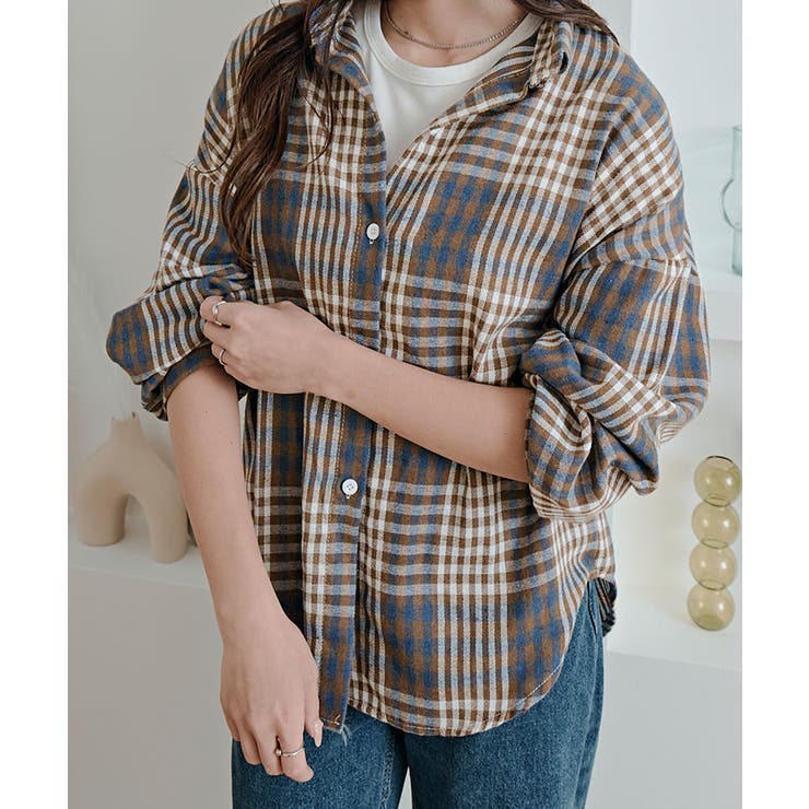 チェック柄ベーシックシャツ トップス シャツ | kirakiraShop  | 詳細画像11 