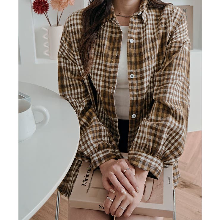 チェック柄ベーシックシャツ トップス シャツ | kirakiraShop  | 詳細画像9 