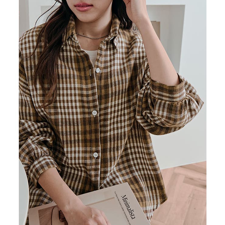 チェック柄ベーシックシャツ トップス シャツ | kirakiraShop  | 詳細画像10 