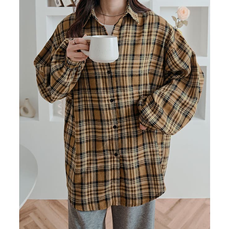 チェック柄ルーズフィットシャツ シャツ チェック柄 | kirakiraShop  | 詳細画像23 