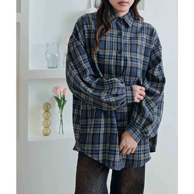 チェック柄ルーズフィットシャツ シャツ チェック柄 | kirakiraShop  | 詳細画像28 