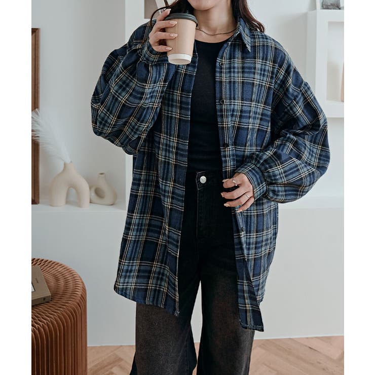 チェック柄ルーズフィットシャツ シャツ チェック柄 | kirakiraShop  | 詳細画像30 