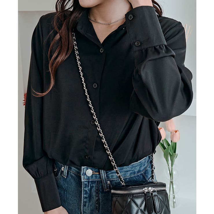 ソフトタッチベーシックシャツ トップス ブラウス | kirakiraShop  | 詳細画像10 