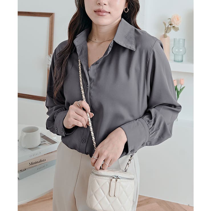 ソフトタッチベーシックシャツ トップス ブラウス | kirakiraShop  | 詳細画像20 