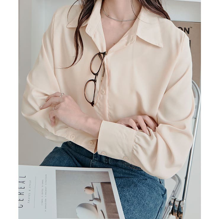 ソフトタッチベーシックシャツ トップス ブラウス | kirakiraShop  | 詳細画像29 