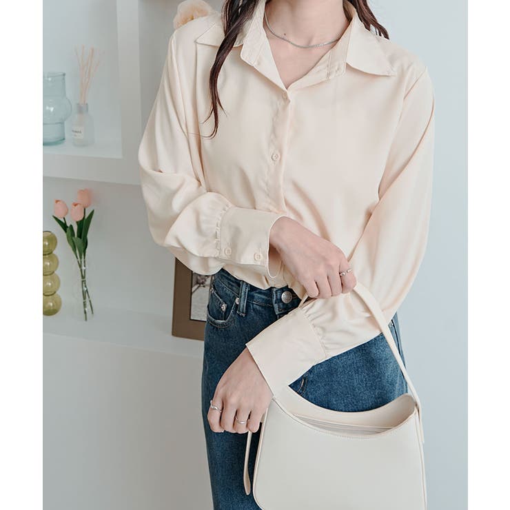 ソフトタッチベーシックシャツ トップス ブラウス | kirakiraShop  | 詳細画像31 