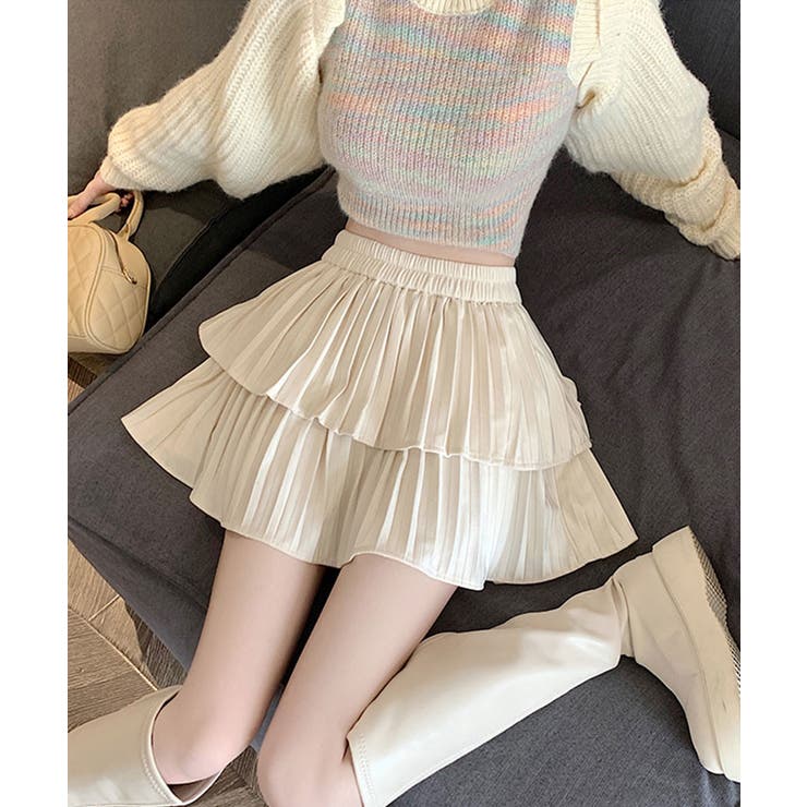 スエード フリルプリーツミニスカート スカート | kirakiraShop  | 詳細画像15 