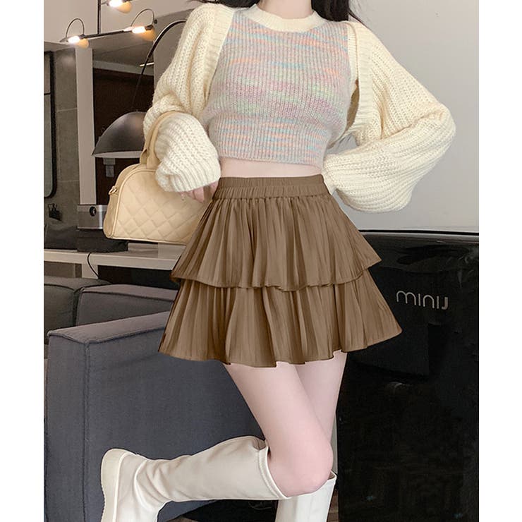 スエード フリルプリーツミニスカート スカート | kirakiraShop  | 詳細画像24 