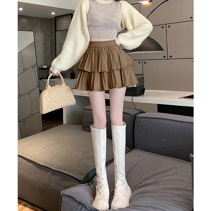 スエード フリルプリーツミニスカート スカート | kirakiraShop  | 詳細画像26 